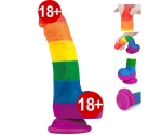 Lovetoy Prider Gökkuşağı Renkli Damarlı 21 Cm Realistik Dildo-410027