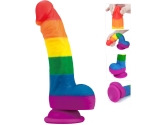 Lovetoy Prider Gökkuşağı Renkli Damarlı 21 Cm Realistik Dildo-410027