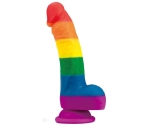 Lovetoy Prider Gökkuşağı Renkli Damarlı 21 Cm Realistik Dildo-410027