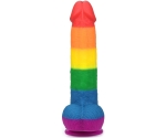 Lovetoy Prider Gökkuşağı Renkli Damarlı 23 Cm Realistik Kemerli Penis-410028