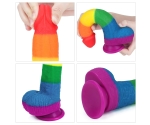 Lovetoy Prider Gökkuşağı Renkli Damarlı 23 Cm Realistik Penis-410028 Lovetoy Prider Gökkuşağı Renkli Damarlı 23 Cm Realistik Penis-410028
