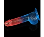 Lovetoy Çift Renkli Ultra Yumuşak 19 Cm Jel Dildo