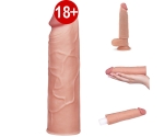 Lovetoy X-Tender Realistik Dokuda 2.5 Cm Uzatmalı Penis Kılıfı-LV1050F