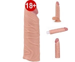 Lovetoy X-Tender Realistik Dokuda 2.5 Cm Uzatmalı Penis Kılıfı-LV1051F