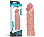 Lovetoy X-Tender Realistik Dokuda 2.5 Cm Uzatmalı Penis Kılıfı-LV1051F