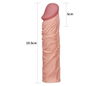 Lovetoy X- Tender Realistik Dokulu 5cm Uzatmalı Penis Kılıfı -LV1052F