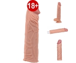 Lovetoy X- Tender Realistik Dokulu 5cm Uzatmalı Penis Kılıfı -LV1052F