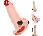 Lovetoy X-TENDER Realistik Titreşimli  5 Cm Uzatmalı Penis Kılıfı-1063F