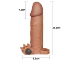 Lovetoy X-TENDER Realistik Titreşimli 7 Cm Uzatmalı Penis Kılıfı-LV1062B