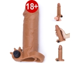 Lovetoy X-TENDER Realistik Titreşimli 7 Cm Uzatmalı Penis Kılıfı-LV1062B