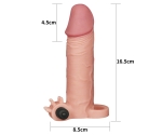 Lovetoy X-TENDER Realistik Titreşimli 5 Cm  Uzatmalı Penis Kılıfı-LV1062F