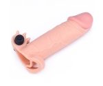 Lovetoy X-TENDER Realistik Titreşimli 5 Cm  Uzatmalı Penis Kılıfı-LV1062F