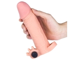 Lovetoy X-TENDER Realistik Titreşimli 5 Cm  Uzatmalı Penis Kılıfı-LV1062F