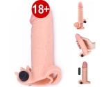 Lovetoy X-TENDER Realistik Titreşimli 5 Cm  Uzatmalı Penis Kılıfı-LV1062F