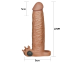Lovetoy X-TENDER Realistik Titreşimli 5 Cm Uzatmalı Penis Kılıfı-LV1064B
