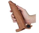 Lovetoy X-TENDER Realistik Titreşimli 5cm Uzatmalı Penis Kılıfı-1063B