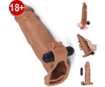 Lovetoy X-TENDER Realistik Titreşimli 5cm Uzatmalı Penis Kılıfı-1063B