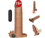 Lovetoy X-TENDER Realistik Titreşimli 7 Cm Uzatmalı Penis Kılıfı-LV1065B