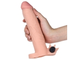 Lovetoy X-TENDER Realistik Titreşimli 7 cm Uzatmalı Penis Kılıfı-LV1065F