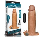 Lovetoy X-TENDER Realistik Titreşimli 7cm Uzatmalı Penis Kılıfı-LV1066B