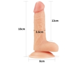 Lovetoy Yeni Nesil Ultra Yumuşak Özel Dokulu 18 Cm Realistik Penis-1087