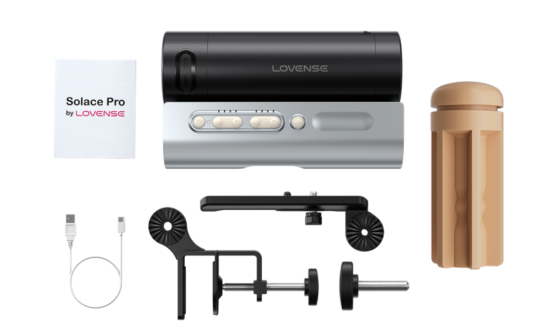 Lovense  App Kontrol Solace Pro Automatic Thrusting Masturbator Black