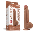 Lovetoy Brown King Size Hareketli Dış Yüzey Ultra Yumuşak 29 Cm Realistik Penis