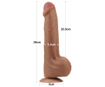 Lovetoy Brown King Size Hareketli Dış Yüzey Ultra Yumuşak 29 Cm Realistik Penis