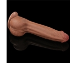 Lovetoy Brown King Size Hareketli Dış Yüzey Ultra Yumuşak 29 Cm Realistik Penis