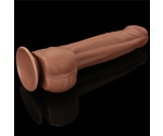 Lovetoy Brown King Size Hareketli Dış Yüzey Ultra Yumuşak 29 Cm Realistik Penis