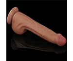 Lovetoy Brown King Size Hareketli Dış Yüzey Ultra Yumuşak 29 Cm Realistik Penis