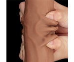 Lovetoy Brown King Size Hareketli Dış Yüzey Ultra Yumuşak 29 Cm Realistik Penis