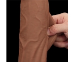 Lovetoy Brown King Size Hareketli Dış Yüzey Ultra Yumuşak 31 Cm Realistik Penis