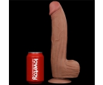 Lovetoy Brown King Size Hareketli Dış Yüzey Ultra Yumuşak 31 Cm Realistik Penis