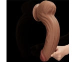 Lovetoy Brown King Size Hareketli Dış Yüzey Ultra Yumuşak 31 Cm Realistik Penis