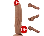 Lovetoy Brown King Size Hareketli Dış Yüzey Ultra Yumuşak 31 Cm Realistik Penis