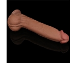 Lovetoy Brown King Size Hareketli Dış Yüzey Ultra Yumuşak 36 Cm Realistik Penis