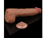 Lovetoy Brown King Size Hareketli Dış Yüzey Ultra Yumuşak 36 Cm Realistik Penis