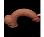 Lovetoy Brown King Size Hareketli Dış Yüzey Ultra Yumuşak 36 Cm Realistik Penis
