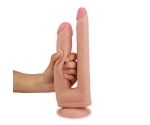 Lovetoy Double Anal ve Vajinal Çift Katmanlı Ultra Yumuşak Realistik Kemerli Penis