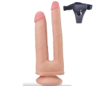 Lovetoy Double Anal ve Vajinal Çift Katmanlı Ultra Yumuşak Realistik Kemerli Penis