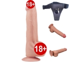 Lovetoy King Size Hareketli Dış Yüzey Özel Seri Ultra Yumuşak 29 Cm Realistik Kemerli Penis