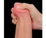 Lovetoy King Size Hareketli Dış Yüzey Özel Seri Ultra Yumuşak 29 Cm Realistik Kemerli Penis