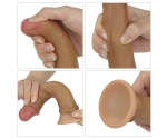 Lovetoy Nature Cock Serisi Özel Çift Dokulu 18 cm Esmer Realistik Penis