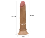 Lovetoy Nature Cock Serisi Özel Çift Dokulu 18 cm Esmer Realistik Penis
