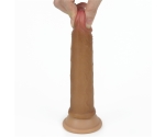 Lovetoy Nature Cock Serisi Özel Çift Dokulu 18 cm Esmer Realistik Penis
