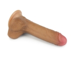 Lovetoy Nature Cock Serisi Özel Çift Katmanlı 18 cm  Esmer Realistik Penis