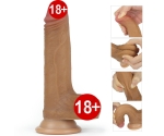 Lovetoy Nature Cock Serisi Özel Çift Katmanlı 18 cm  Esmer Realistik Penis