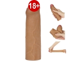 Lovetoy Nature-Extender Serisi Ultra Esnek Özel Silikonlu Sünnetsiz Esmer  Penis Kılıfı