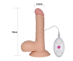 Lovetoy Ultra Yumuşak Özel Dokulu 18 Cm Titreşimli Realistik Penis